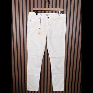 New Paige Jeans 32 Womens White Skyline Skinny Optic Mid Rise Stretch